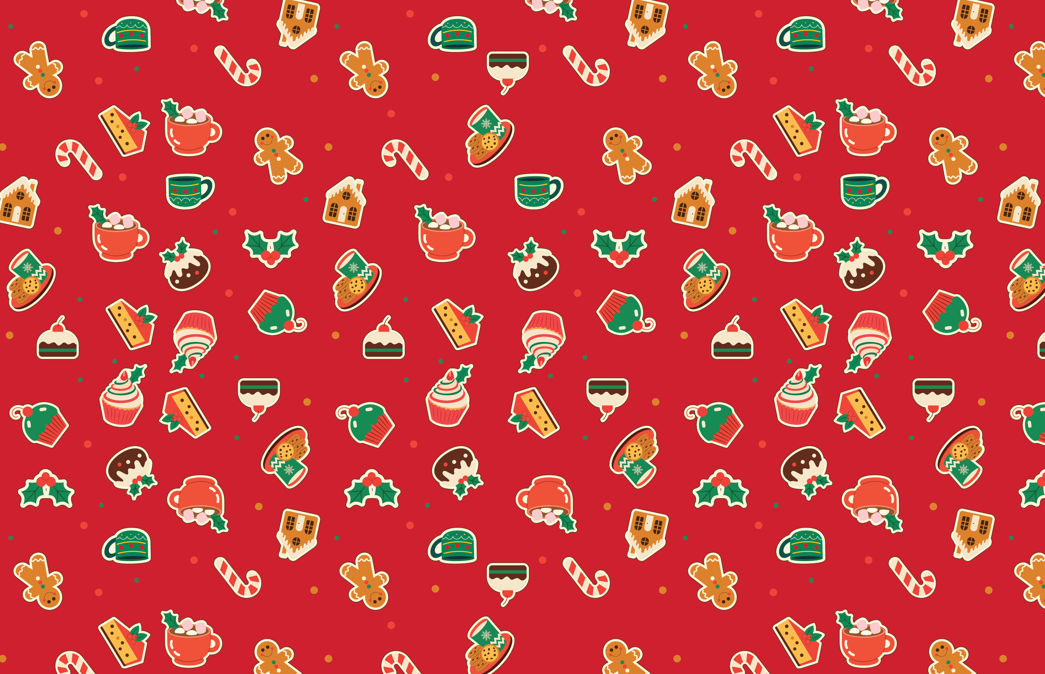Sweet Cozy Christmas Patterns Holiday Seamless Backgrounds