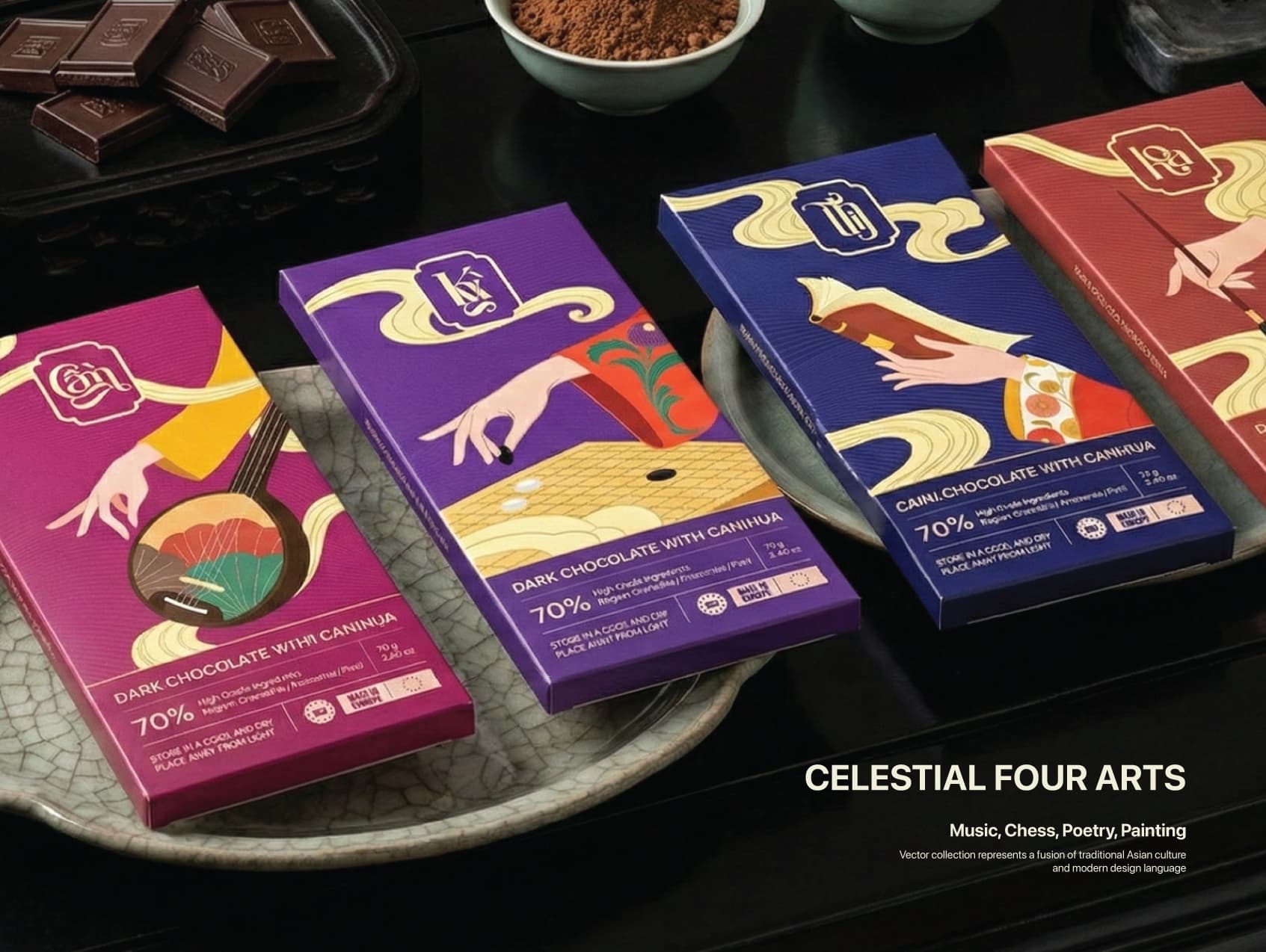 Celestial four arts - Chocolate Packaging